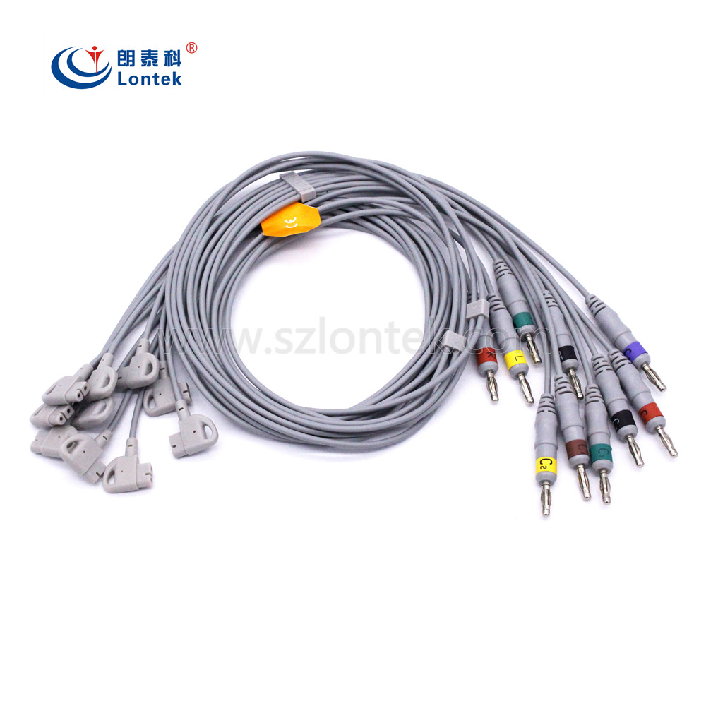 飞利浦Philips M1700A M1701A M1702A 10导心电导联线,香蕉插